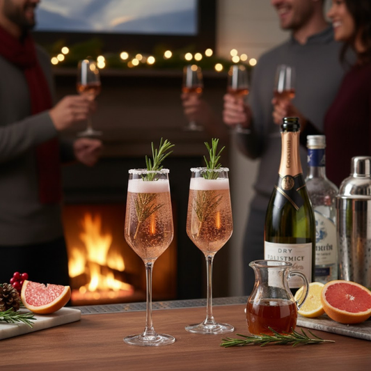 The "Judgment-Free" Rosemary Rosé Fizz